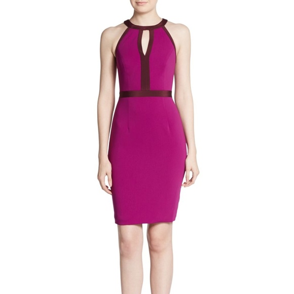 JAY GODFREY WOODWARD KEYHOLE COCKTAIL DRESS - Picture 1 of 3